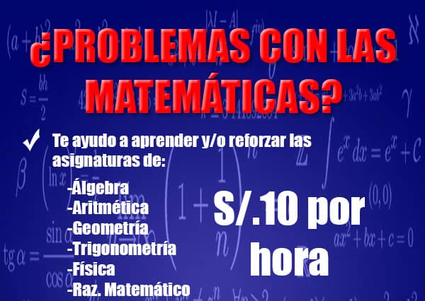 Profesor particular de matemáticas y física